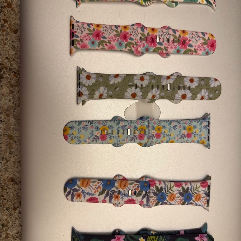 💚 Pink and Green Floral Generic fits Watch size 45 Watch Bands